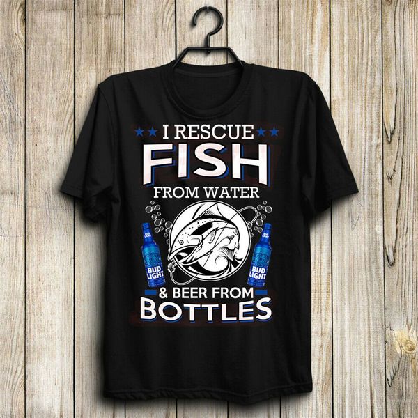 

bud light i rescue fish from water beer from bottles- funny t-shirt size to 3xl gym tee shirt sport hooded sweatshirt hoodie
