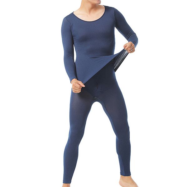 

men seamless elastic thermals inner wear constant temperature ultra-thin underwear suit pants jl lj201008, Black;white