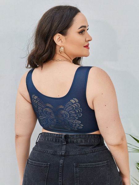 

plus plain no show bralette k0ow#, Black;white