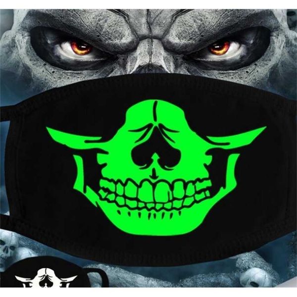 

skeleton anti luminous party face dust halloween teeth glow mouth mask dark in night skull masquerade masks cosplay gga3514-1