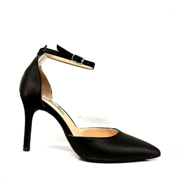 

sandals women 2020 new summer pointed toe baotou all-match ins tide high heels stiletto heel fashion buckle single shoes1, Black