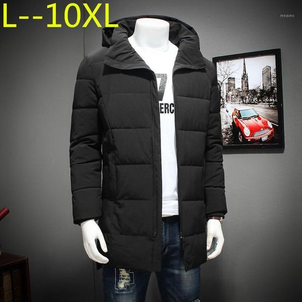 

men high long quality winter thick cotton-padded jacket mens parka coat male fashion casual coats 10xl 8xl 6xl1, Black