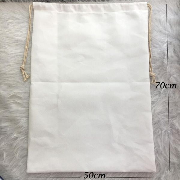 

20pcs / серия модной белой сублимации сант сакс diy пробелы большая емкость конфета drawstring мешок сочельник украшение подарки bbytus bwkf
