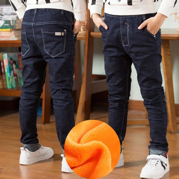 

autumn spring baby jeans for boys pants kids clothes cotton casual children teenager denim trousers boys clothes y200409, Blue