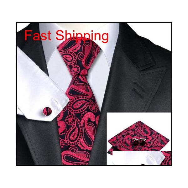 

wedding red b;ack nectie men's stylish tie cufflinks floral formal meeting tie for men jacquard woven silk tie n-1155 8wizg, Black;blue
