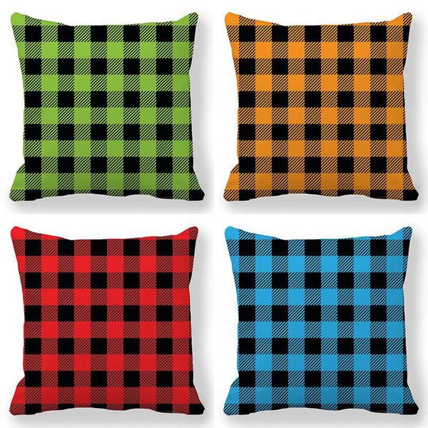 

cushion/decorative pillow 45cm*45cm color striped checked pattern super soft throw cushion covers home decoration pillowcase for living room