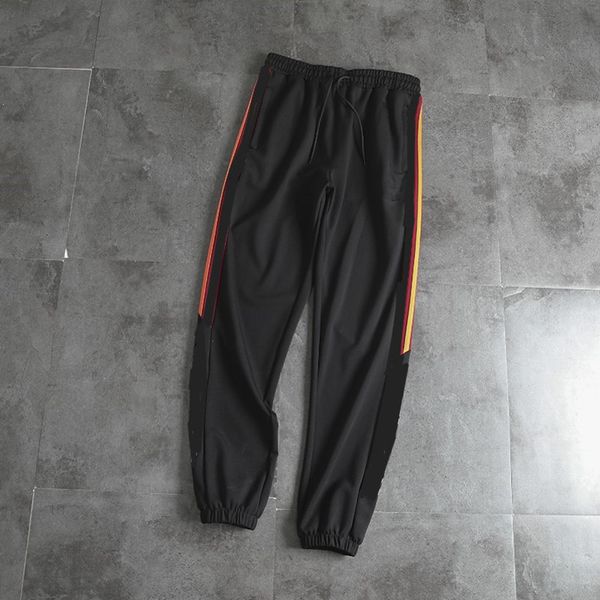 

drawstring men's pants sweatpants selling print pants fashion mens sports quick dry pants casual homme motion trousers mens letter, Black