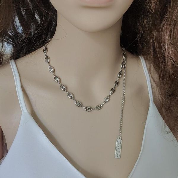 

fashion simple hip-hop wild necklace female clavicle chain jewelry sale, Silver