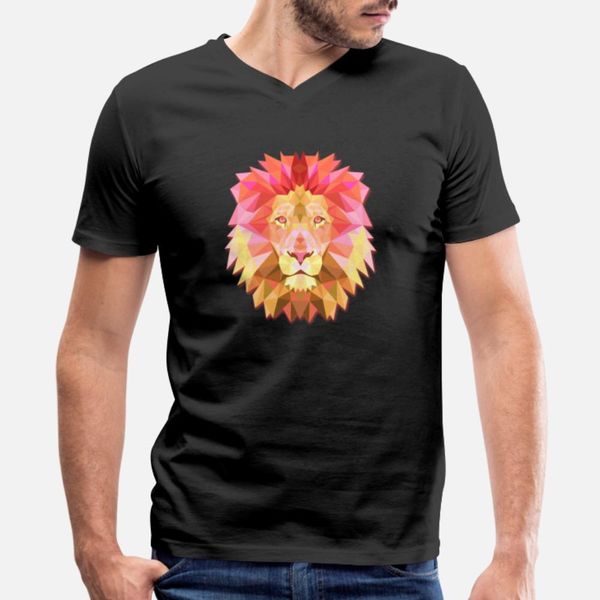 

lion head polygonal abstract colors leo king gift designers graphic t shirt diy horror tracksuit hoodie sweatshirt