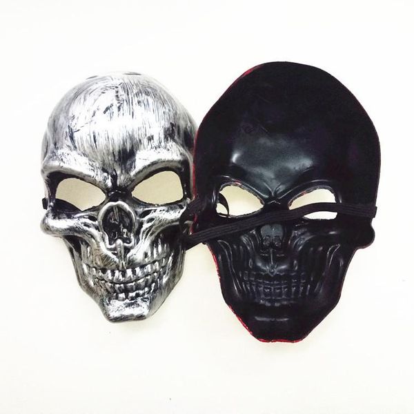 

halloween adults skull mask plastic ghost horror mask gold silver skull face masks halloween masquerade party masks prop dbc vt0943