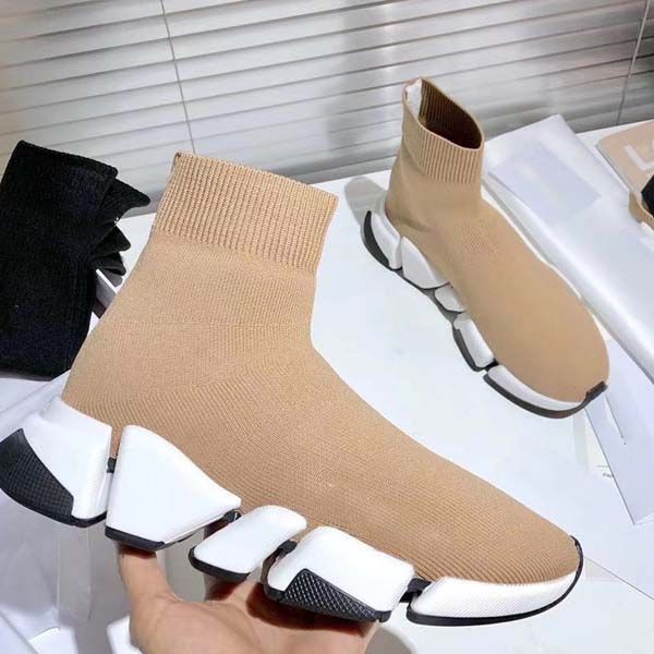 

2021-new sock short boots designer short boots classic sneakers runners jogging walking outdoorshoes34-45 with box, Black