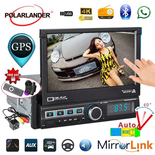 

car audio 7''1din gps mp5 player bluetooth radio mirror link navi fm/aux/dvr/ stereoradio auto autoradio