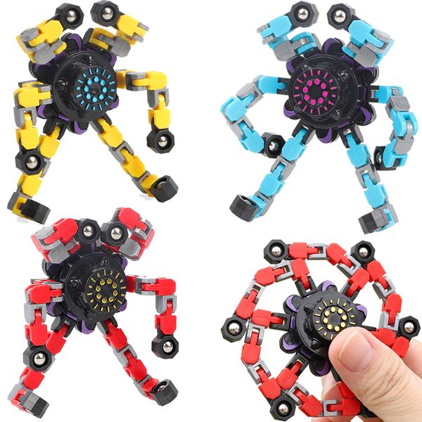 Fingetting Chain Toys Bambini Antistress Fidget Spinner Adulti Vent Stress Relief Spinner a mano Giocattolo Catene di decompressione per bambini Regali auto