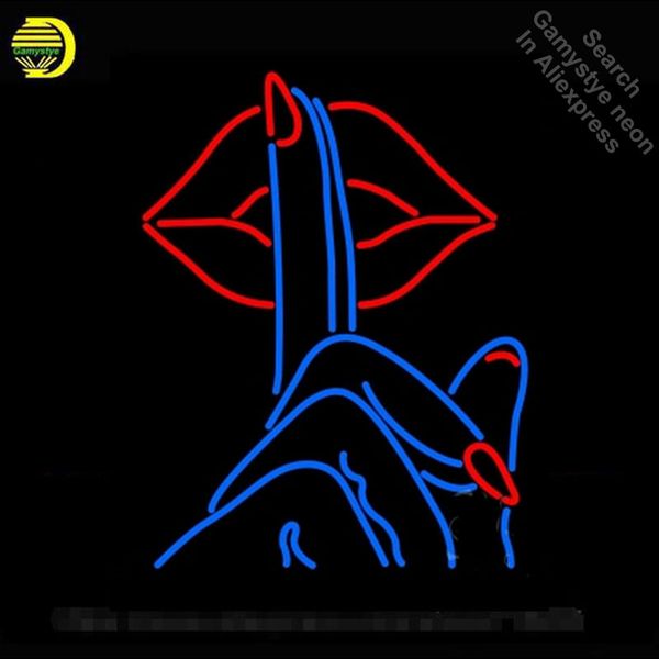 

новая неоновый знак ногти на lip неонового свет входа лампа ручной работы из стекла пробки лампы магазин дисплей коммерческого света икониче