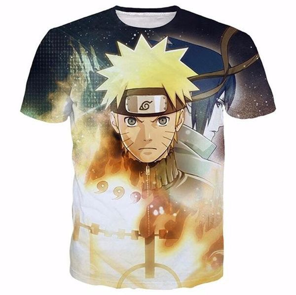 

anime naruto uzumaki naruto sasuke cartoon 3d print shirts hippie horror kawaii men clothing