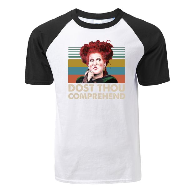 

sport retro classic hocus pocus movie t shirt winifred sanderson dost thou comprehend vintage raglan tshirt men funny cotton tshirts