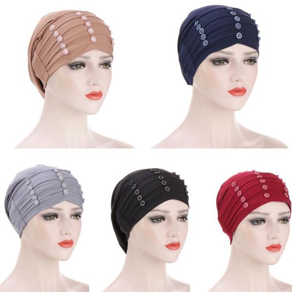 

beanie/skull caps european solid turban wrap cap muslim femme musulman underscarf bonnet hat female turbante mujer, Blue;gray