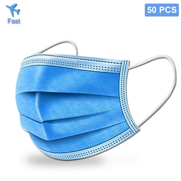 

mask in stock 3 layers filter disposable dustproof kids saliva-proof, Black