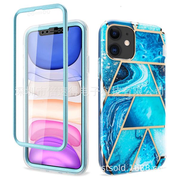 

new plating mh blue ocean tpu + pc mobile phone case in imd procs for vip 11vfe1