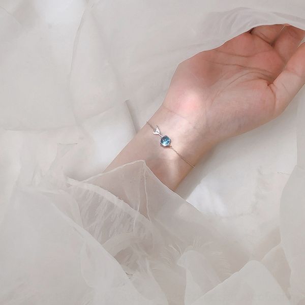 

5xkku bracelet silver foamfishtail bracelet braceletbraceletnetredredeand ins 925 silver foamfishtail 925 braceletbraceletnetredred, Golden;silver