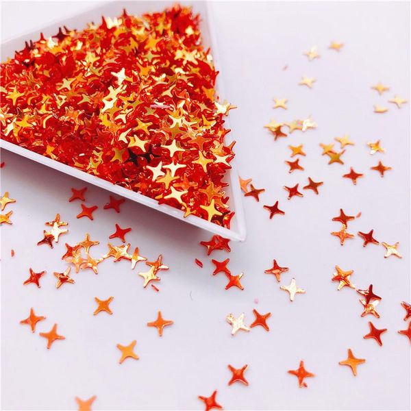 

красочный halo 4 point star confetti hologrography glitter aurora borealis посыпать радужные крестовые звезды хлопья смолы искусства поставк, Black