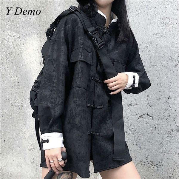 

vintage casual chainese stylish thin women long sleeve jacket 201109, Black;brown