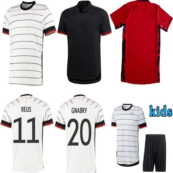 

2020 2021 germany soccer jersey men + kids home away hummels kroos uniforms kit maillots de football, Black;yellow
