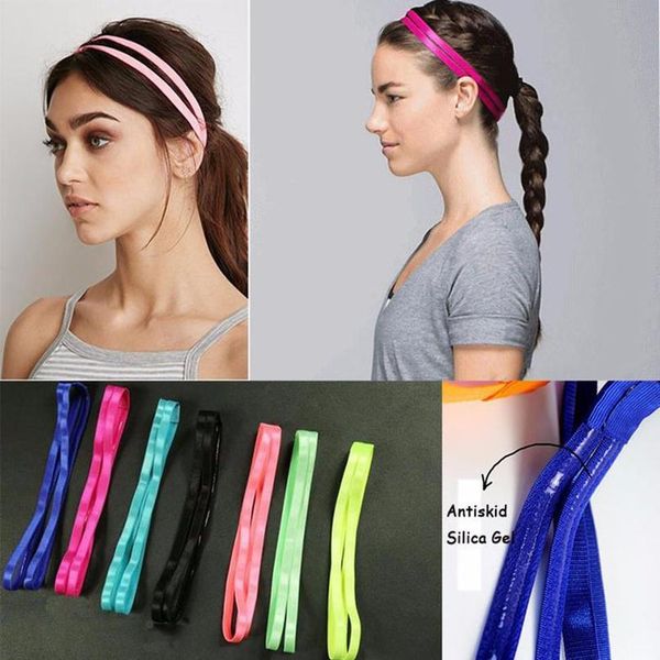 

yoga hair bands women sweatbands anti-slip elastic rubber football running sports headband for men hair accessories h jllqve