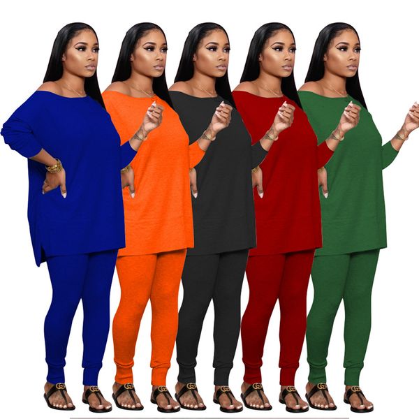 

pants spot 2021 european and american spring autumn women's fashion casual sports long-sleeved trousers two-piece suit, White