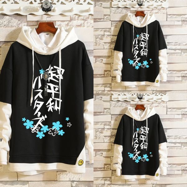 

shameless man never heard of flower name xia mu cat fake two men and women fashion spring and autumn clothes long sleeves autumn sweater swe, Black