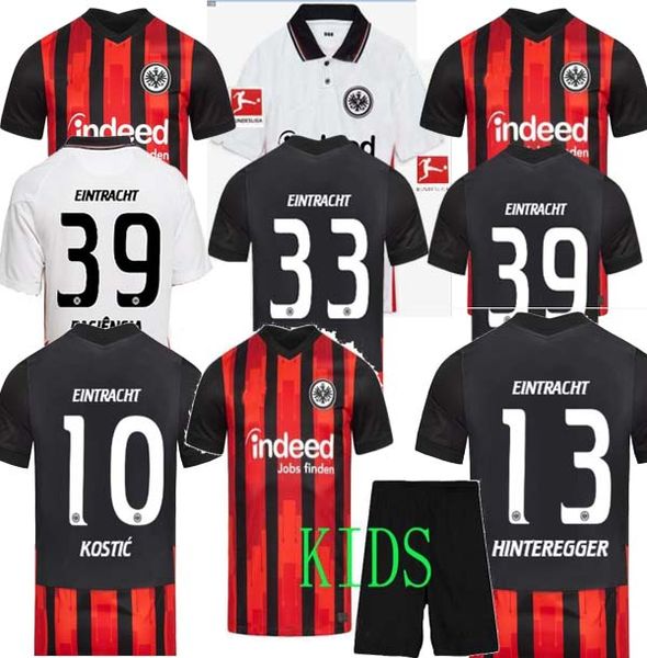 

20 21 eintracht frankfurt soccer jerseys 2020 2021 frankfurt home silva barkok hinteregger paciência kamada man and kids soccer jerseys, Black;yellow
