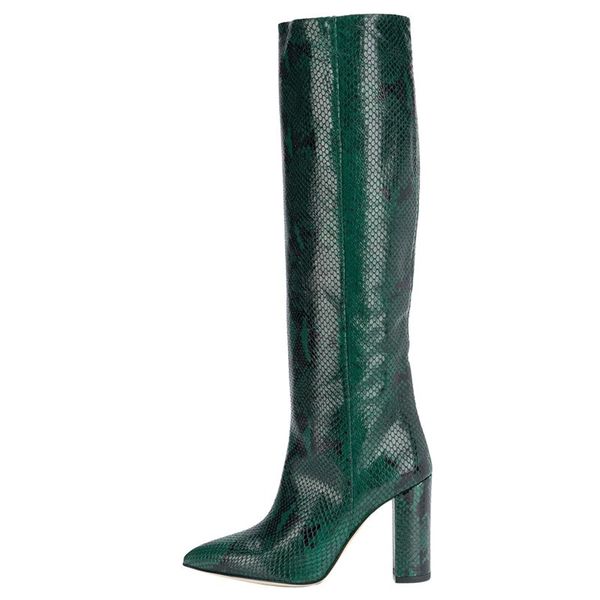 

2021 new fashion quliaty fall winter shoes woman knee high multi-color riding boots 43 6d66, Black