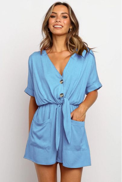 

women's jumpsuits & rompers v neck jumpsuit women elegant summer womens night casual soild party remper bodycon playsuit backless 2021, Black;white
