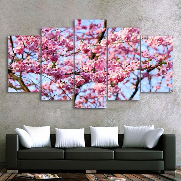 

diy diamond paintings 5 piece cherry sakura cross stitch pictures 5d handmade embroidery mosaic new year decoration gift