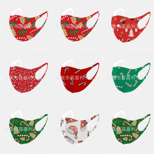 

50 1pcsquali kids christmas mask cotton comfortable face christmas masks 3-layer fashion designer christmas mask dustproof earloop ch#123123, Black