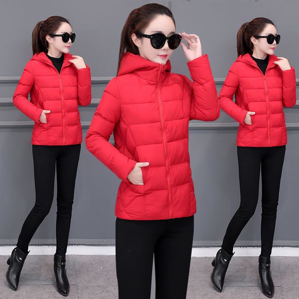

winter women parkas jacket autumn winter 2021 m-3xl thick warm female parkas jacket casual solid winter outwear jackets, Black