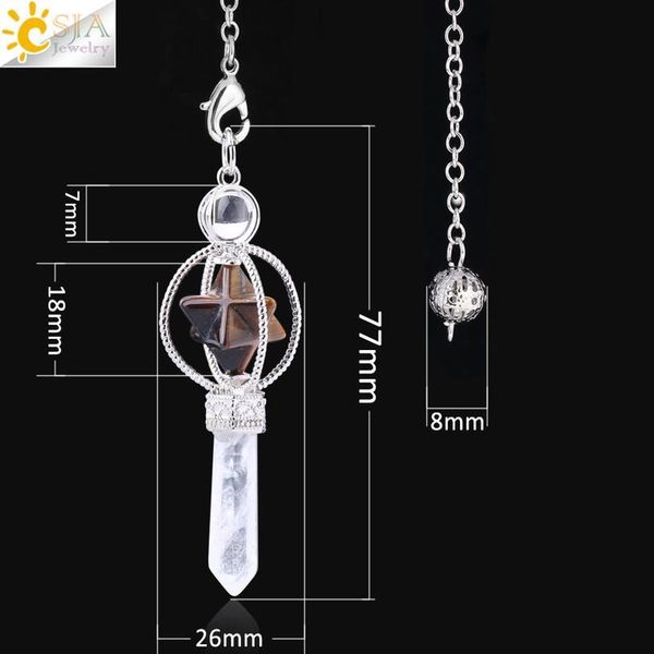 

csja merkaba dowsing pendulum quartz natural stone crystal pink reiki healing pendule pendant pendulums for radiesthe jllvkh, Black
