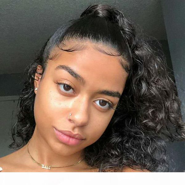 

virgin brazilian body wave hair bundles wavy wrap around ponytails 140g brazilian human hair lace ribbon ponytail extensions wholesale, Black