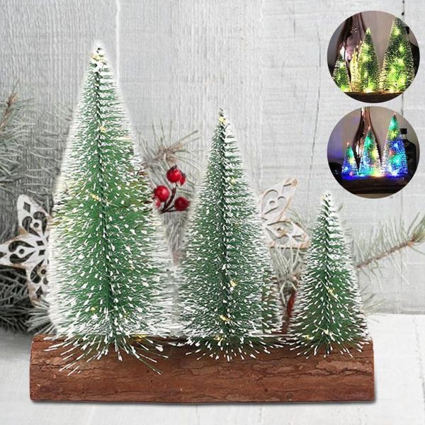 

1pc mini christmas tree small cedar deskchristmas tree led glowing for new year home decoration1