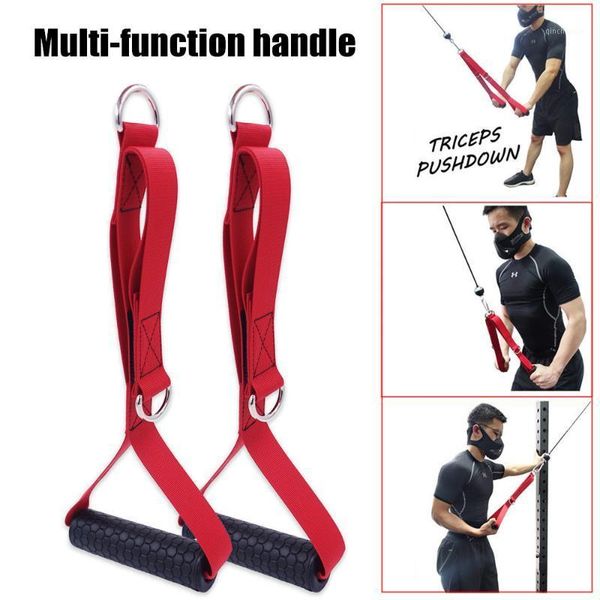 

accessories multifunction gym cable machine handles tricep press pulldown attachment with durable heavy double d-rings super strong webbing1