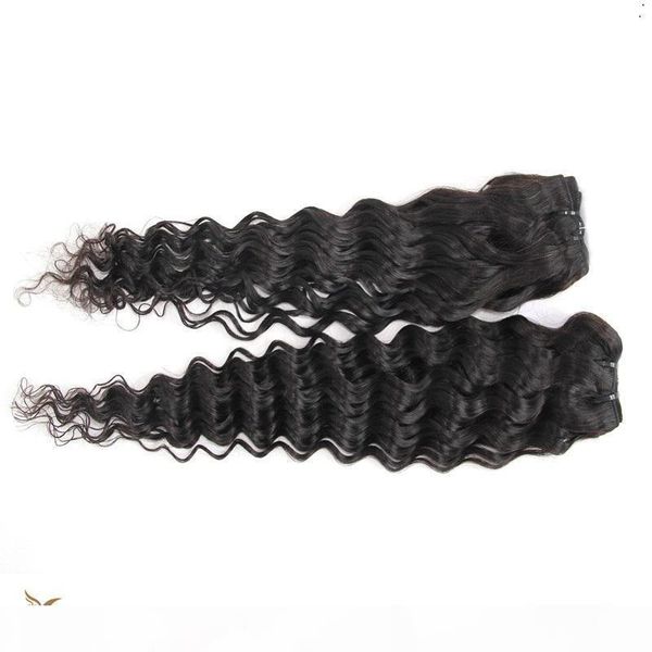 

peruvian deep wave hair bundles peruvian virgin hair bundles 100% human hair extensions bundles deals non remy double weft, Black
