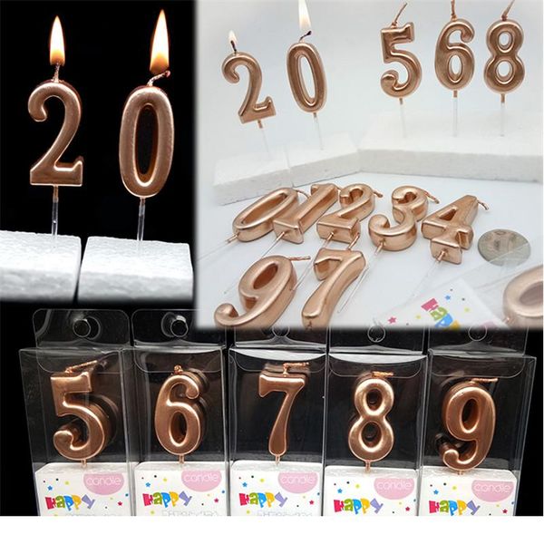 

number 0-9 happy birthday candles on the cake home decoration accessories candle for kids girls boys party cake dec bbykhe