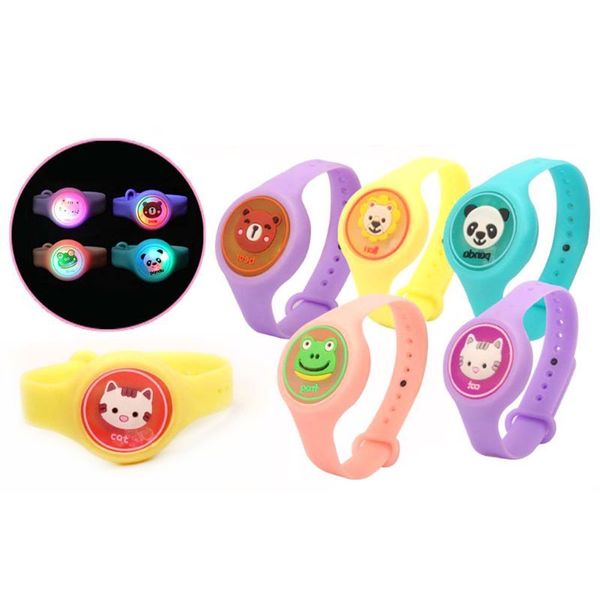 

10pcs/set luminous anti mosquito wristband waterproof repellent bracelet watch for baby kids q0113