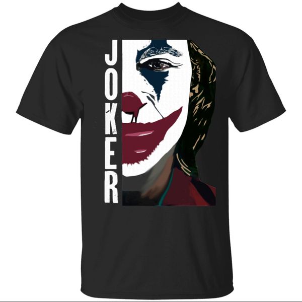 

joker joaquin phoenix clown half face unique t-shirt black-navy for men-women vintage graphic tee shirt sport hooded sweatshirt hoodie