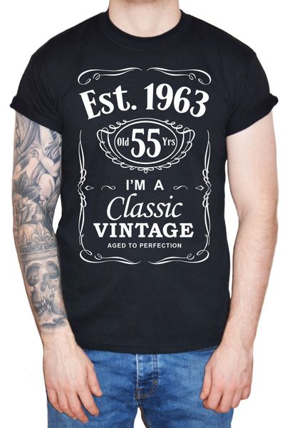 

cool tee shirt men's 55th birthday t-shirt est 1963 vintage fifty fifth 55 years gift summer t-shirt sport hooded sweatshirt hoodie