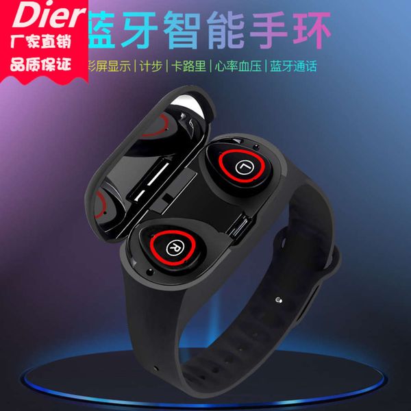 

two in one color screen bluetooth 5.0 step recording heart rate and blood prsure measurement of m1pro smart bracelet headset