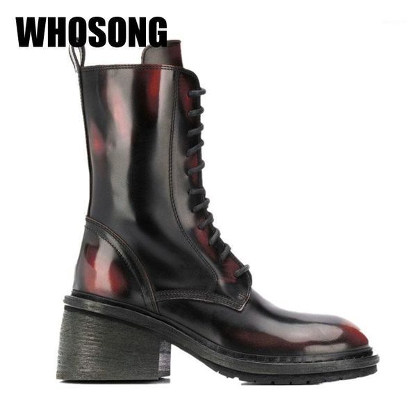 

women boots girls ankle botas woman square heels ladies rome round toe shoes female brand motorcycle boots fashion shoes autumn1, Black
