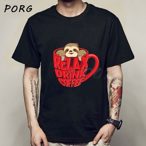 

relax sloth adults harajuku vintage style camisetas hombre tshirt kawaii graphic tees sport hooded sweatshirt hoodie men t shirt