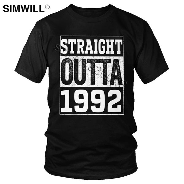 

straight outta 1992 футболки для мужчин с днем рождения подарок tshirt короткие рукава crew neck tee tops оптовая спорта с капюшоном hoodie