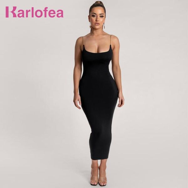

karlofea women simple basic chain strap long dress sleeveless shinny double layers gown fashion casual nightclub date dress, Black;gray